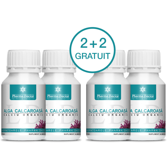 Algă Calcaroasă 2+2 Gratuit, 180 capsule x 4 - imagine 1