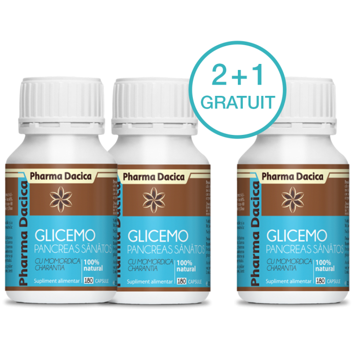 Glicemo 2+1 Gratuit, 180 capsule x 3 - imagine 1
