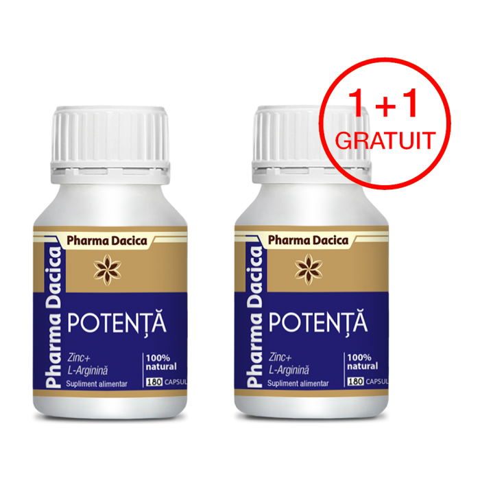 Potență 1+1 Gratuit, 180 capsule x 2 - imagine 1