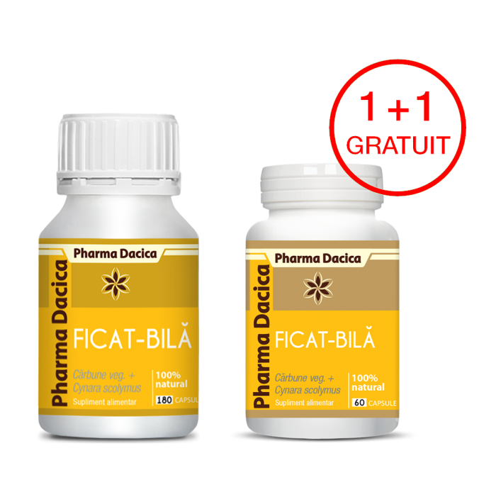Ficat-Bilă, 180 capsule + Ficat-Bilă, 60 capsule Gratuit - imagine 1