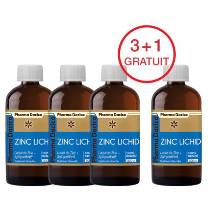 Zinc Lichid 3+1 Gratuit, 480 ml x 4