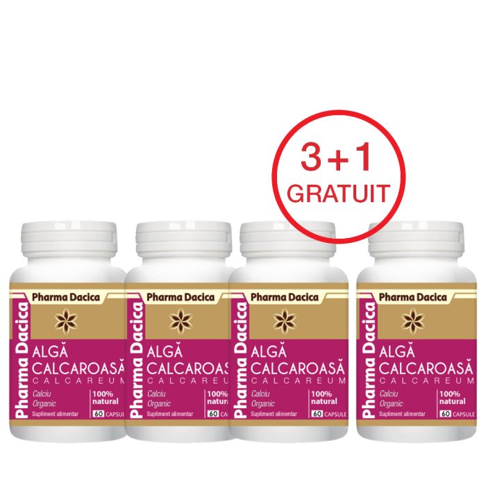 Algă Calcaroasă 3+1 Gratuit, 60 capsule x 4 - imagine 1