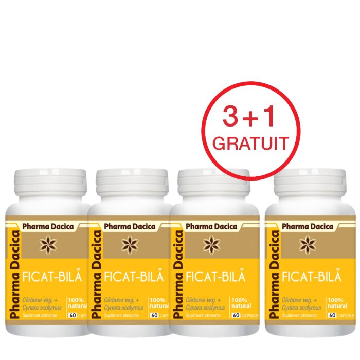 Ficat-bilă 3+1 Gratuit, 60 capsule x 4 - imagine 1